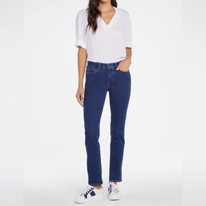 {NYDJ} "Sheri Slim in Clean Zenith" Straight Leg Stretch Denim Jeans